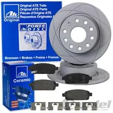 Begrenztes Angebot ATE PowerDisc BREMSSCHEIBEN 268mm + CERAMIC BELÄGE HINTEN für OPEL ASTRA J