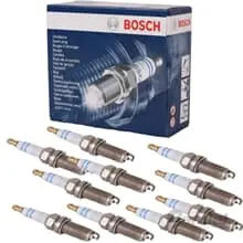 10 BOSCH DOPPELPLATIN ZÜNDKERZEN für AUDI RS6 C6 5.0 V10 BITURBO quattro 580PS Geprüft