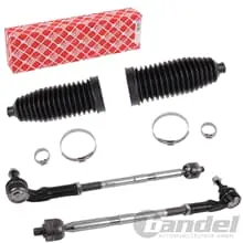 2x FEBI SPURSTANGE + MANSCHETTE KOMPLETT passend für FORD KUGA MK1 Markenprodukt