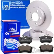 Garantierte Lieferung ATE BREMSSCHEIBEN 251mm + BELÄGE HINTEN passend für FIAT LINEA + LANCIA LYBRA
