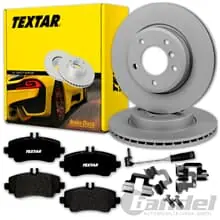 TEXTAR BREMSSCHEIBEN 270mm + BELÄGE + WARNKONTAKT VORNE für MERCEDES VANEO W414 Top-Preis