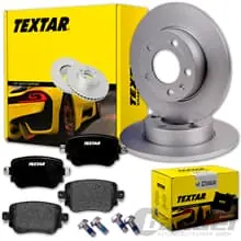 Echt TEXTAR BREMSSCHEIBEN + BELÄGE HINTEN für SEAT LEON 5F SKODA OCTAVIA 5E VW CADDY