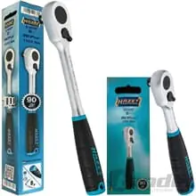 2x HAZET HiPer FEINZAHN-UMSCHALT-KNARRE 1/2"+1/4" ZOLL 90-Zähne EXTREM BELASTBAR Preiswert