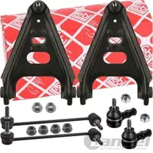 2x FEBI QUERLENKER + KOPPELSTANGEN + SPURSTANGENKÖPFE VORNE für SMART FORTWO 451 Preis Gesenkt
