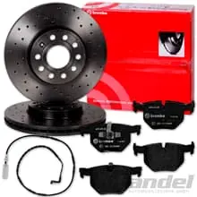 brembo GELOCHTE BREMSSCHEIBEN + BELÄGE HINTEN passend für BMW X1 E84 xDrive 28i Schneller Versand