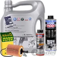 Letzte Chance MANN ÖLFILTER+0W30 ÖL+LIQUI MOLY 2427 für VW TOURAN PASSAT 3C GOLF 5 BUS T5 EOS
