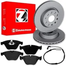 Echt Zimmermann BREMSSCHEIBEN 348mm + BELÄGE VORNE passend für BMW 3er E90 E91 E92 93