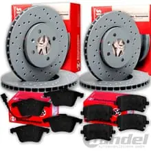 Angebot Zimmermann BREMSSCHEIBEN + BELÄGE VORNE + HINTEN für VW GOLF 6 R GTi AUDI S3