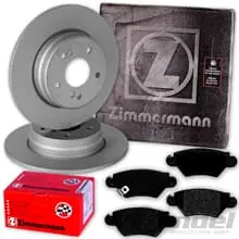 ZIMMERMANN BREMSSCHEIBEN 240mm + BELÄGE HINTEN passend für OPEL ASTRA G Wochenendangebot