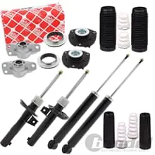 Bestpreis 4x STOßDÄMPFER GASDRUCK 50 mm+FEBI DOMLAGER für VW GOLF V 1K1 JETTA 1K2 III