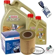 Neue Ware BOSCH ÖLFILTER FILTERSET + 7L CASTROL EDGE 5W-30 passend für BMW 3 E36 E46 5 E39