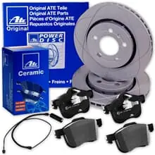 ATE PowerDisc BREMSSCHEIBEN + CERAMIC BELÄGE VORNE passend für BMW 5er E60 E61 Super-Preis