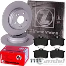 ZIMMERMANN BREMSSCHEIBEN 245mm + BELÄGE HINTEN für VW PASSAT 3B 4motion/Syncro Markenprodukt