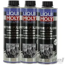 3x 500ml LIQUI MOLY PRO-LINE MOTORSPÜLUNG MOTORREINIGER ÖL ZUSATZ BENZIN/DIESEL Abverkauf