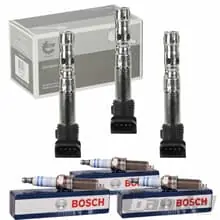 3x ZÜNDSPULE + BOSCH ZÜNDKERZEN für VW POLO (9N) SKODA FABIA I II SEAT IBIZA Top-Angebot