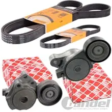 2 CONTI KEILRIPPENRIEMEN +SPANNER passend für VW GOLF 5 PASSAT B6 TOURAN POLO 6R Neuheit