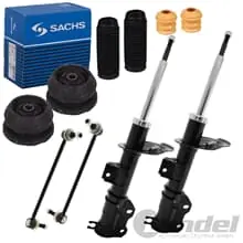 Aktuell 2x STOßDÄMPFER+SACHS DOMLAGER+KOPPELSTANGEN VORNE für MERCEDES VITO VIANO W639