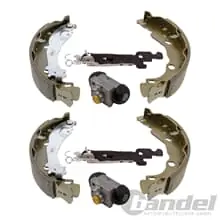 Preisknaller BREMSBACKEN+NACHSTELLER+RADBREMSZYLINDER passend für CITROEN C2 C3 PEUGEOT 1007