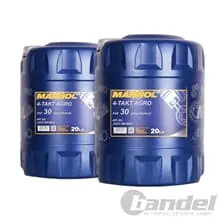 Jetzt Bestellen 2x 20 Liter MANNOL SAE 30 4-TAKT AGRO MOTORÖL RASENMÄHER / OLDTIMER