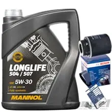 Nur Heute BOSCH ÖLFILTER F026407181+MANNOL 5W30 FÜR VW TOURAN 1T1 2 POLO 6R GOLF 5 6