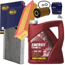 INSPEKTIONSSATZ FILTERSET+MANNOL 5W30 ÖL 2.0 TDI DIESEL für AUDI A4 B8 A5 Q5 8R Sonderaktion