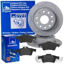 ATE PowerDisc BREMSSCHEIBEN+CERAMIC BELÄGE HINTEN passend für FORD FOCUS 2 C-MAX Highlight