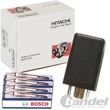 ASTEMO HITACHI STEUERGERÄT GLÜHZEIT+ 5 GLÜHKERZEN BOSCH für VW TOUAREG MULTIVAN Markenprodukt