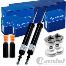 Preisreduziert 2x SACHS STOßDÄMPFER+DOMLAGER+PROTECTION HINTEN passend für BMW E81 E82 E90 E91