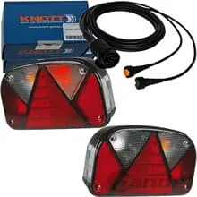 Echt 2x KNOTT HECKLEUCHTEN MULTIPOINT 2 RÜCKLEUCHTE RÜCKLICHT + 5m KABEL-SATZ 13-Pol