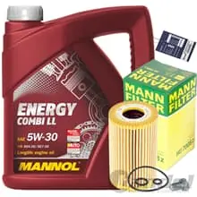 MANN ÖLFILTER+MANNOL 5W30 ÖL passend für AUDI SEAT SKODA VW 1.6 + 2.0 TDI Must-Have