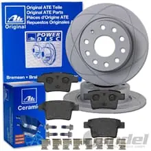 Preisknaller ATE PowerDisc BREMSSCHEIBEN + CERAMIC BELÄGE HINTEN für FORD MONDEO 3 III MK3