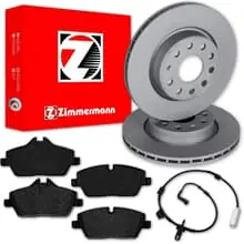 Neuheit Zimmermann BREMSSCHEIBEN + BELÄGE VORNE passend für MINI R55 R56 R57 R58 R59