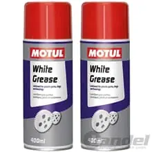 Begrenztes Angebot 2x 400ml MOTUL WHITE GREASE WEISSES SCHMIER-FETT-SPRAY LANGZEIT-/ MEHRZWECK-FETT