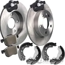 BREMSSCHEIBEN BELÄGE HANDBREMSE HINTEN für MERCEDES C/E-KLASSE W202 W203 W210 Angebot