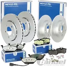 Angebot MEYLE PD BREMSSCHEIBEN 256mm+230mm BREMSBELÄGE VORNE+HINTEN für VW AUDI SEAT VAG