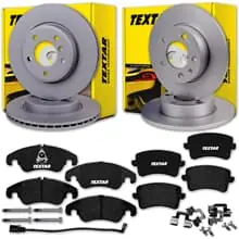 Heißes Angebot TEXTAR BREMSSCHEIBEN + BELÄGE VORNE + HINTEN für AUDI A4 8K B8 + A5 8T 8F