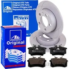 Bestseller ATE POWERDISC BREMSSCHEIBEN + BELÄGE HINTEN für MERCEDES A+B-KLASSE W169+W245