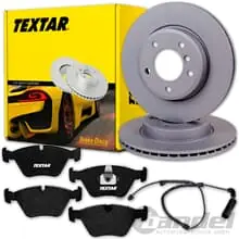 Nur Heute TEXTAR BREMSSCHEIBEN + BELÄGE VORNE passend für BMW Z4 E85 E86 nur 3.0si 265PS