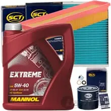 INSPEKTIONSPAKET FILTERSET+MANNOL 5W40 ÖL passend für RENAULT CLIO II KANGOO 1.2 Nur Heute