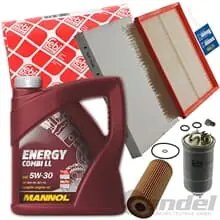 FEBI INSPEKTIONS PAKET SET+MOTORÖL 5W30 1.9 TDI für VW PASSAT 3B SKODA SUPERB 3U Jetzt Bestellen