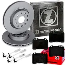 Preisreduziert Zimmermann BREMSSCHEIBEN 300mm + BELÄGE VORNE für MERCEDES W124 500E + 190 EVO 2