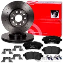 Nur Heute brembo GELOCHTE SPORT-BREMSSCHEIBEN + BELÄGE VORNE passend für FORD FIESTA 6 VI