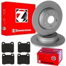 ZIMMERMANN BREMSSCHEIBEN 258mm + BELÄGE HINTEN für MERCEDES C-KLASSE W202 Sonderangebot