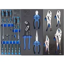 Top-Seller BGS WERKSTATTWAGEN-EINLAGE SCHRAUBENDREHER SCHWEIßER-GRIP-ZANGEN-SATZ