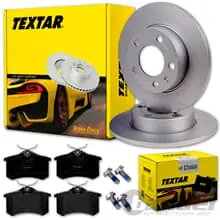 TEXTAR BREMSSCHEIBEN 245mm + BELÄGE HINTEN für VW PASSAT 3B NUR 4motion / Syncro Sonderaktion