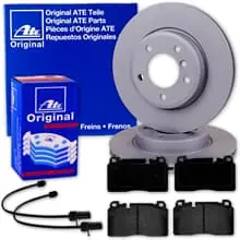 Sonderangebot ATE BREMSSCHEIBEN 345mm + BELÄGE + WARNKONTAKTE VORNE für PORSCHE MACAN 95B