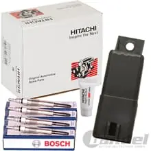 Neuheit ASTEMO HITACHI STEUERGERÄT GLÜHZEIT+GLÜHKERZEN BOSCH+FETT für VOLVO S60 I V70 II