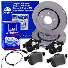 ATE PowerDisc BREMSSCHEIBEN 286mm + BELÄGE VORNE passend für BMW 3er E36 + Z3 Bestpreis