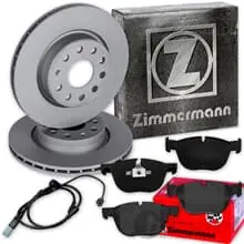 Zimmermann BREMSSCHEIBEN + BELÄGE VORNE passend für BMW X5 X6 E70 F15 16 E71 F16 Letzte Chance