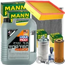 MANN INSPEKTIONSPAKET+LIQUI 5W30 1.9 TDI für VW GOLF 4 BORA 1J A3 8L OCTAVIA Markenprodukt